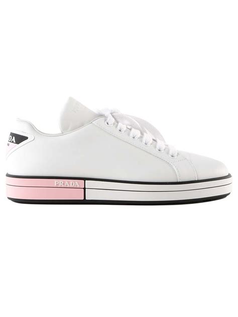 prada logo-embellished leather sneakers